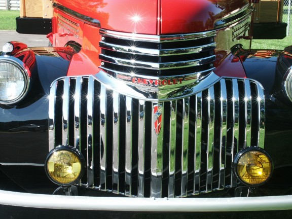 1946 Chevrolet De Luxe Stake Bed Truck front grill